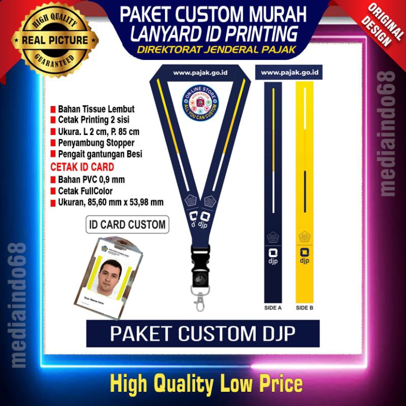 

Lanyard ID Card DJP Custom ( Paket Lengkap-Termurah)