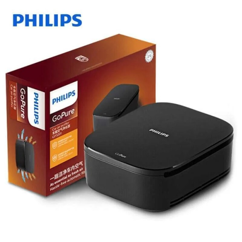 Philips GP3201 Go Pure Car Air Purifier - Hitam, 15 m³/h CADR