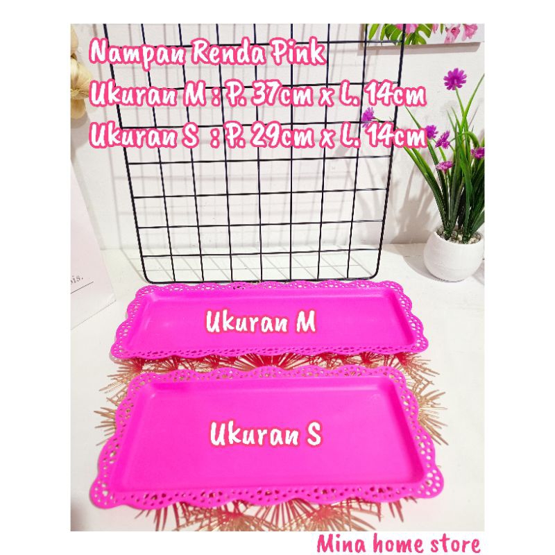 Nampan Turki Renda Pink