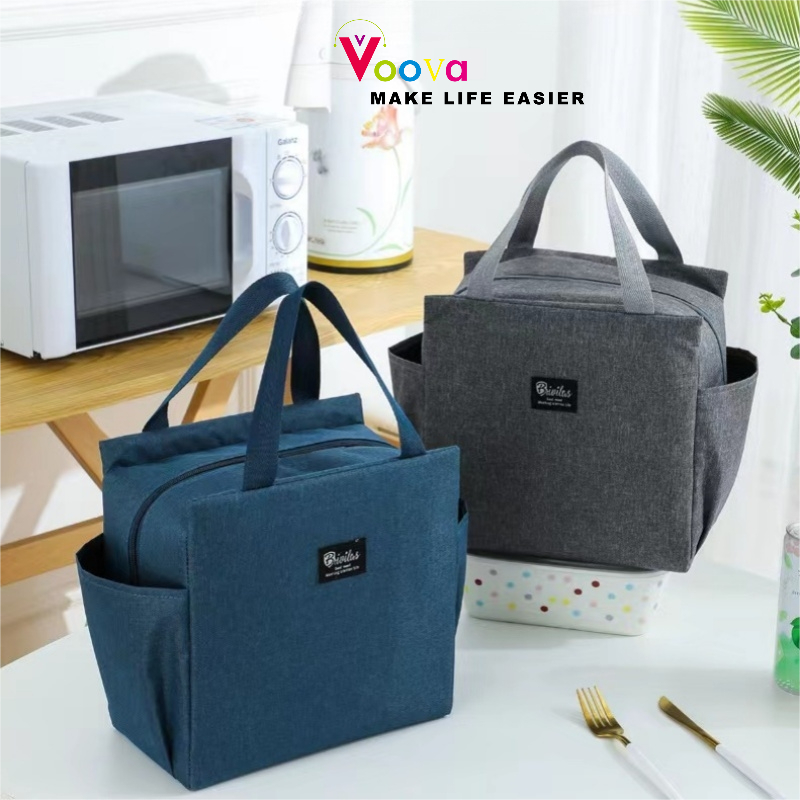 VOOVA Tas Bekal Tahan Panas/ Tas Bekal Makanan Jumbo / Tas Bekal Jumbo Anti Air Makanan Bento Elegan
