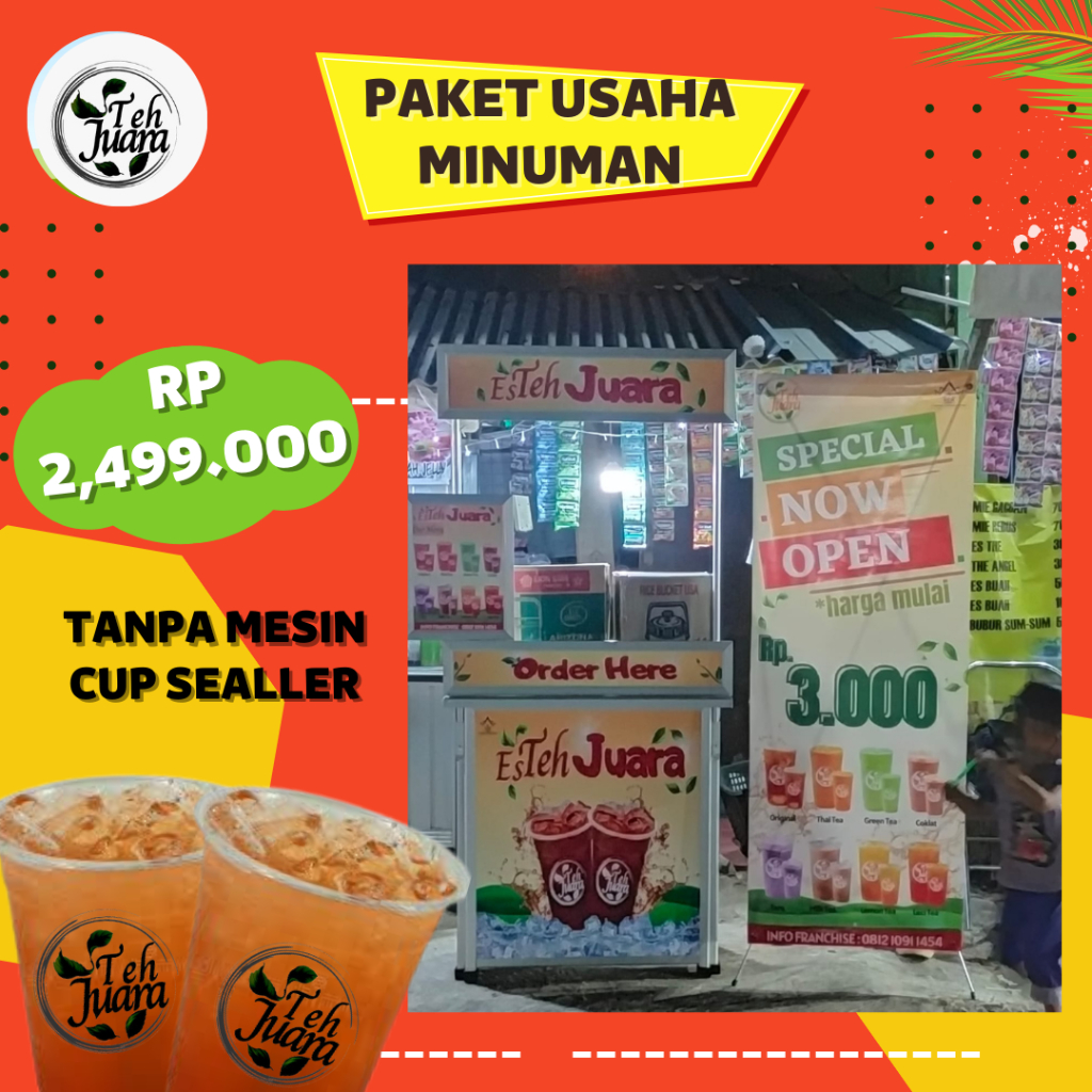 PAKET USAHA MINUMAN ES TEH JUARA/FRANCHISE MINUMAN ES TEH JUARA/USAHA MINUMAN ES TEH