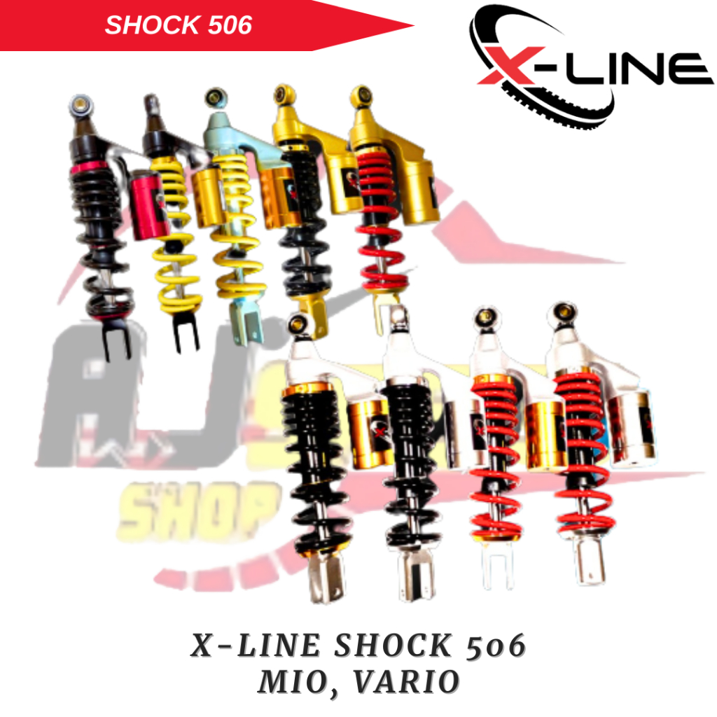 Xline X Line Shock Shok Sok Suspensi Shockbreaker Peredam Kejut Belakang Tipe 506 Motor Mio Vario 12