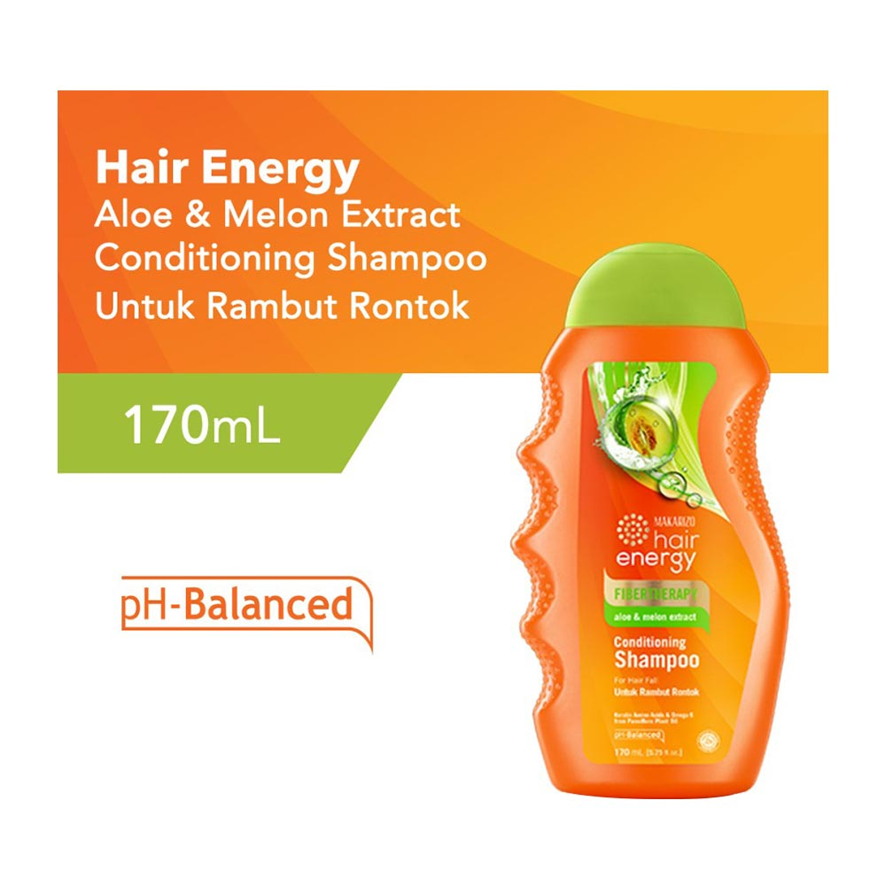 MAKARIZO Aloe & Melon Conditioning Shampoo 170ml untuk Rambut Rontok