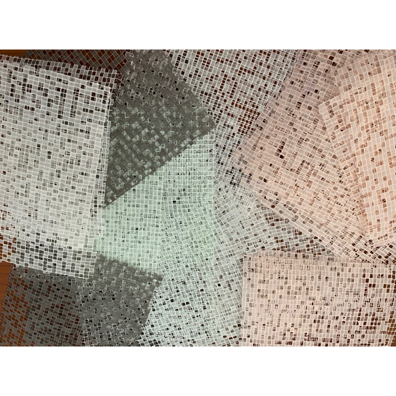 

1 set isi 4 lembar tile paper mesh Korea motif kotak kecil untuk journal ini