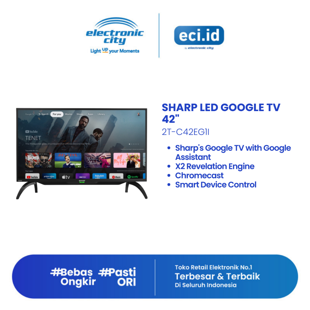 Sharp 42 Inch Android Smart TV - 2T-C42EG1I