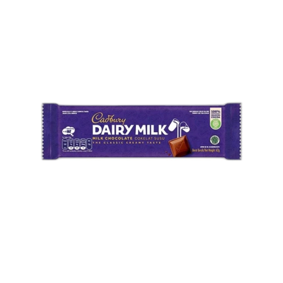 Coklat Cadbury Dairy Milk 62gram