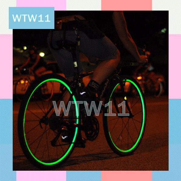 WTW Strip reflektif stiker mobil Garis dimodifikasi sepeda motor Sepeda motor listrik sepeda anti-tabrakan strip bercahaya tubuh roda dekorasi