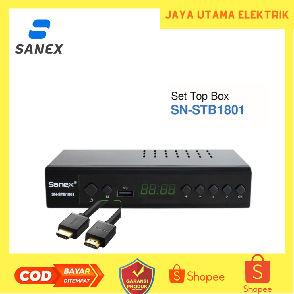 Sanex Set Top Box DVB T2 / Set topbox tv digital untuk tv led / Set top box untuk tv tabung / Tv box