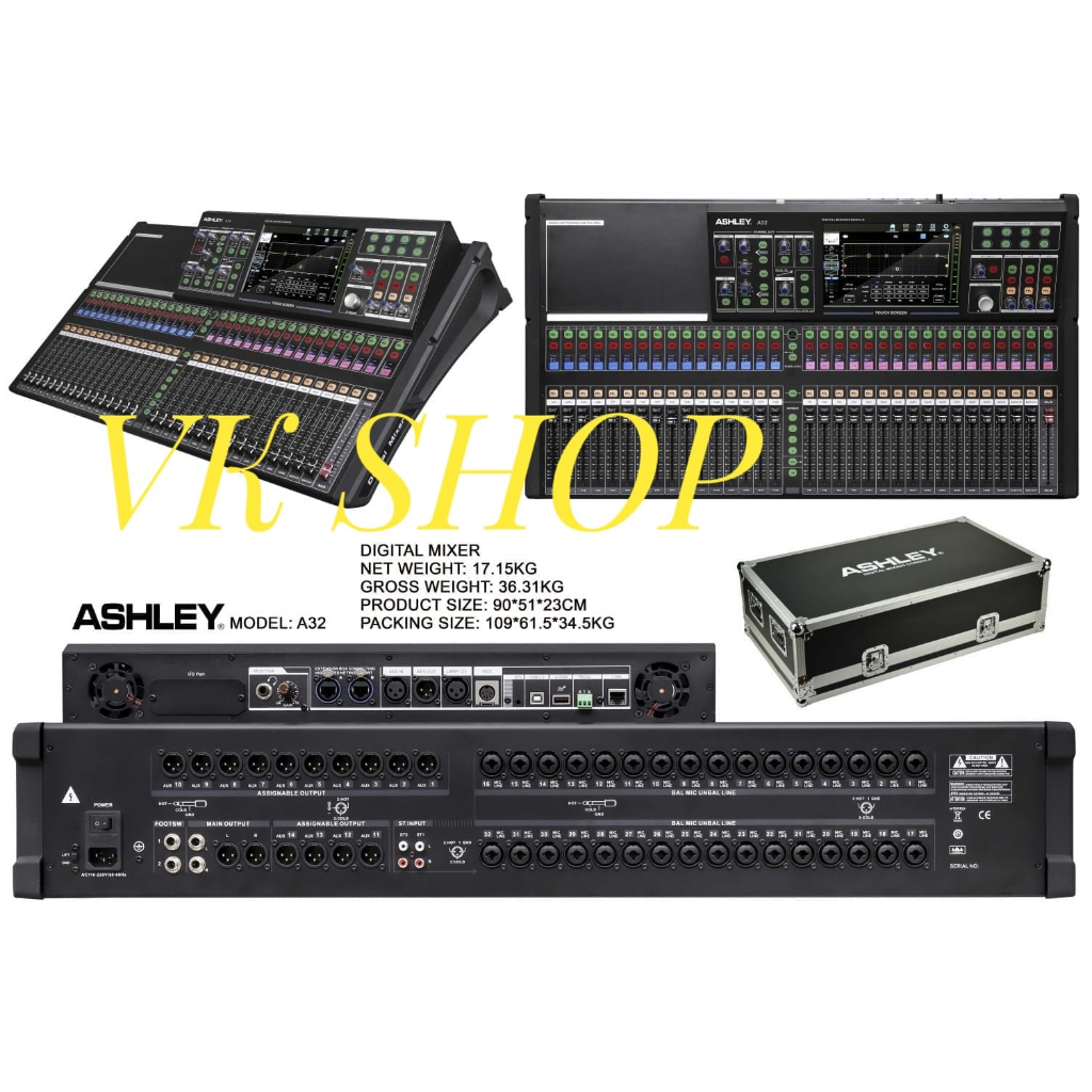 MIXER DIGITAL ASHLEY A32 /A-32/ ASHLEY A 32 FREE KOPER ORIGINAL