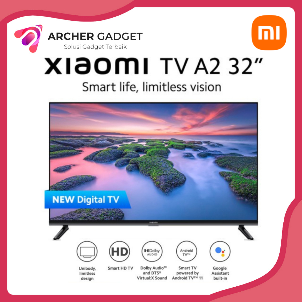 [READY] Xiaomi Mi TV A2 32" 32 Inci Xiaomi TV A Pro Series 32" Android TV Dolby Audio / GARANSI 1 TA