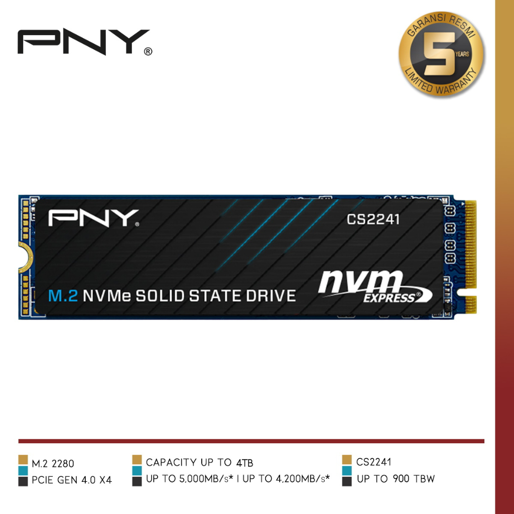 PNY CS2241 M.2 NVMe SSD | SSD M.2 NVMe Gen 4 x4