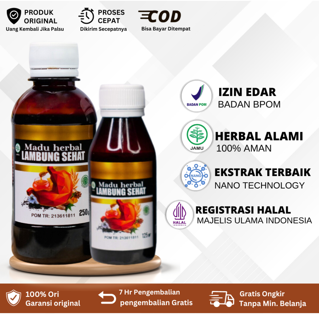 

Madu Herbal Lambung Sehat - Madu Khsus Untuk Lambung - madu Asam Lambung / Gastritis - Gerd Asam Lambung Naik Ke dada - Tukak Lambung - Dispepsia Perut Bengkak - Gastroparesis Gangguan Saraf Lambung - Kanker lambung - 100% Madu Asli Tanpa Efek Samping