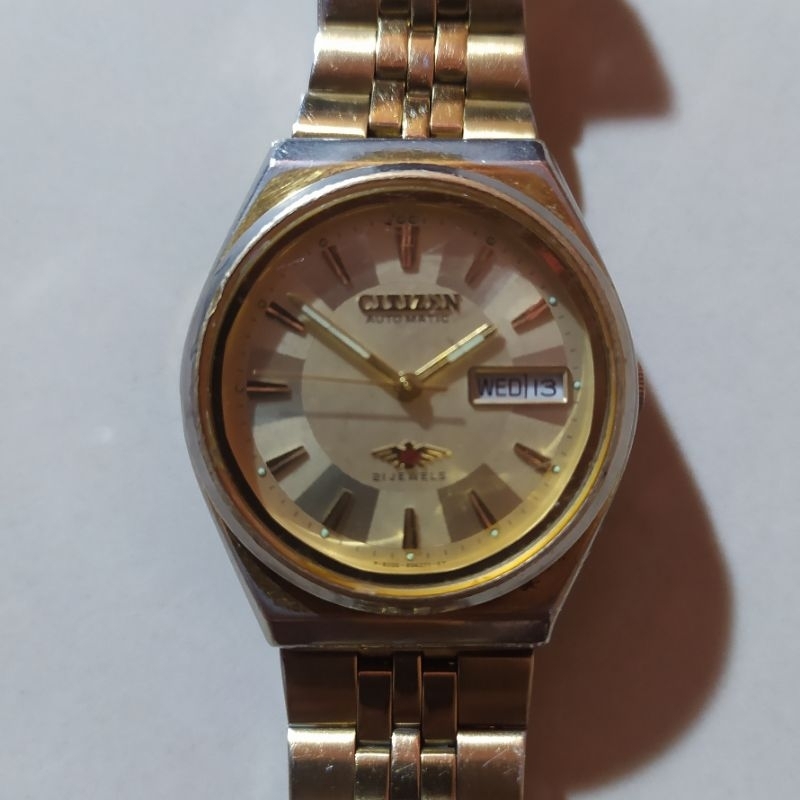 jam tangan vintage Citizen eagle 7 automatic 21 jewels