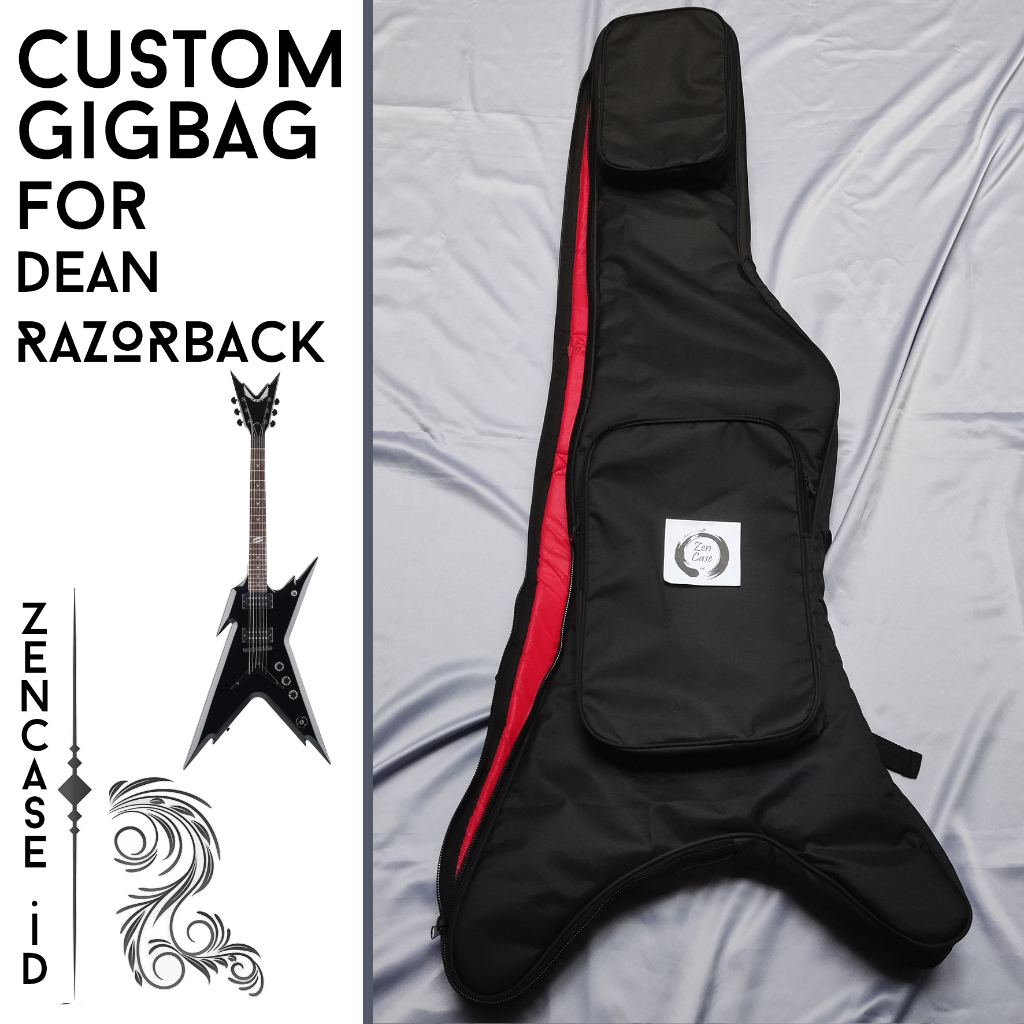 Custom Gigbag Tas Gitar Elektrik Dean Razorback