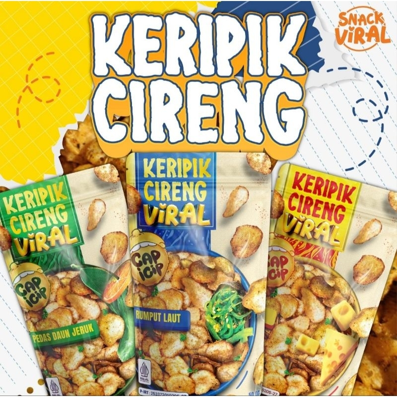 

Keripik Cireng camilan viral 50 gr