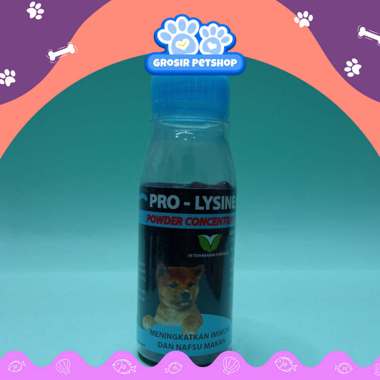 PROLYSINE DOG 50 CAPSUL - OBAT VITAMIN PENAMBAH NAFSU MAKAN ANJING GEMUK SEHAT BEBAS FLU MEMBANTU PE