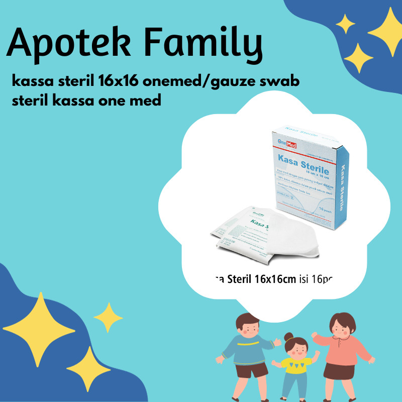 kassa steril 16x16 onemed/gauze swab steril kassa one med