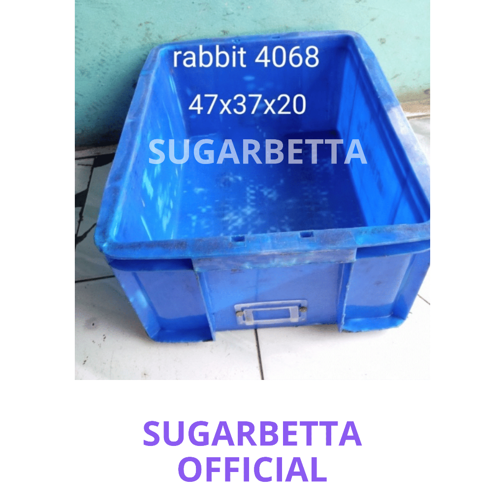 Bak Plastik Container 47 x 37 x 20cm Box Rabbit 4068 Box Penyimpanan BOX TANPA TUTUP