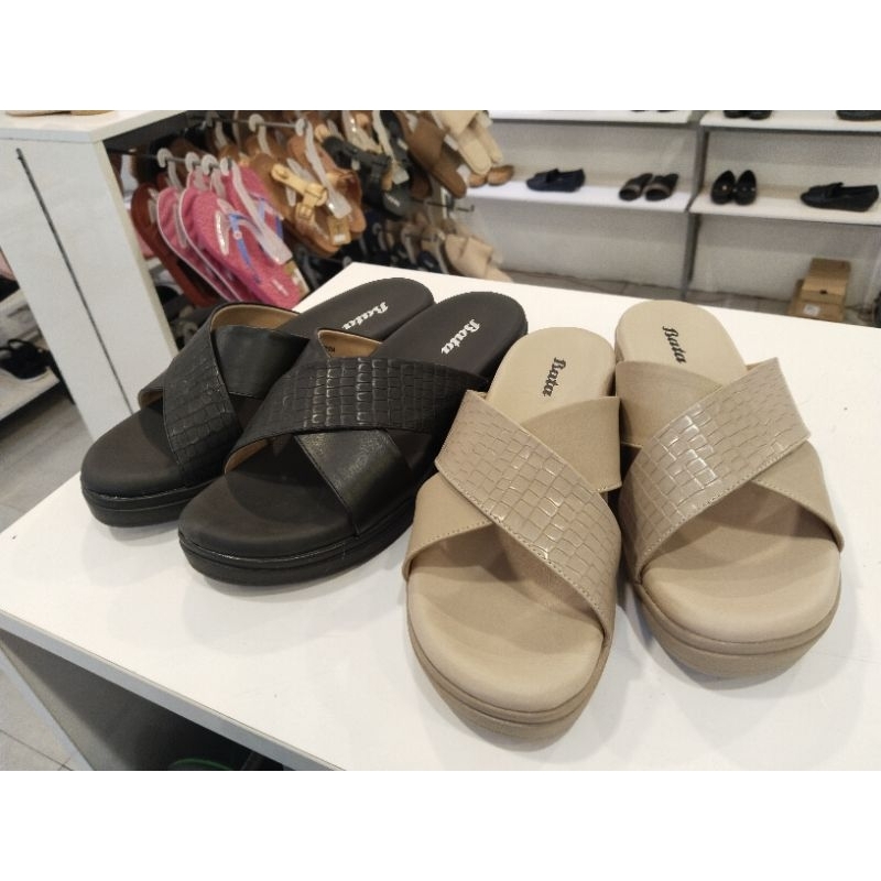 sandal wedges wanita bata