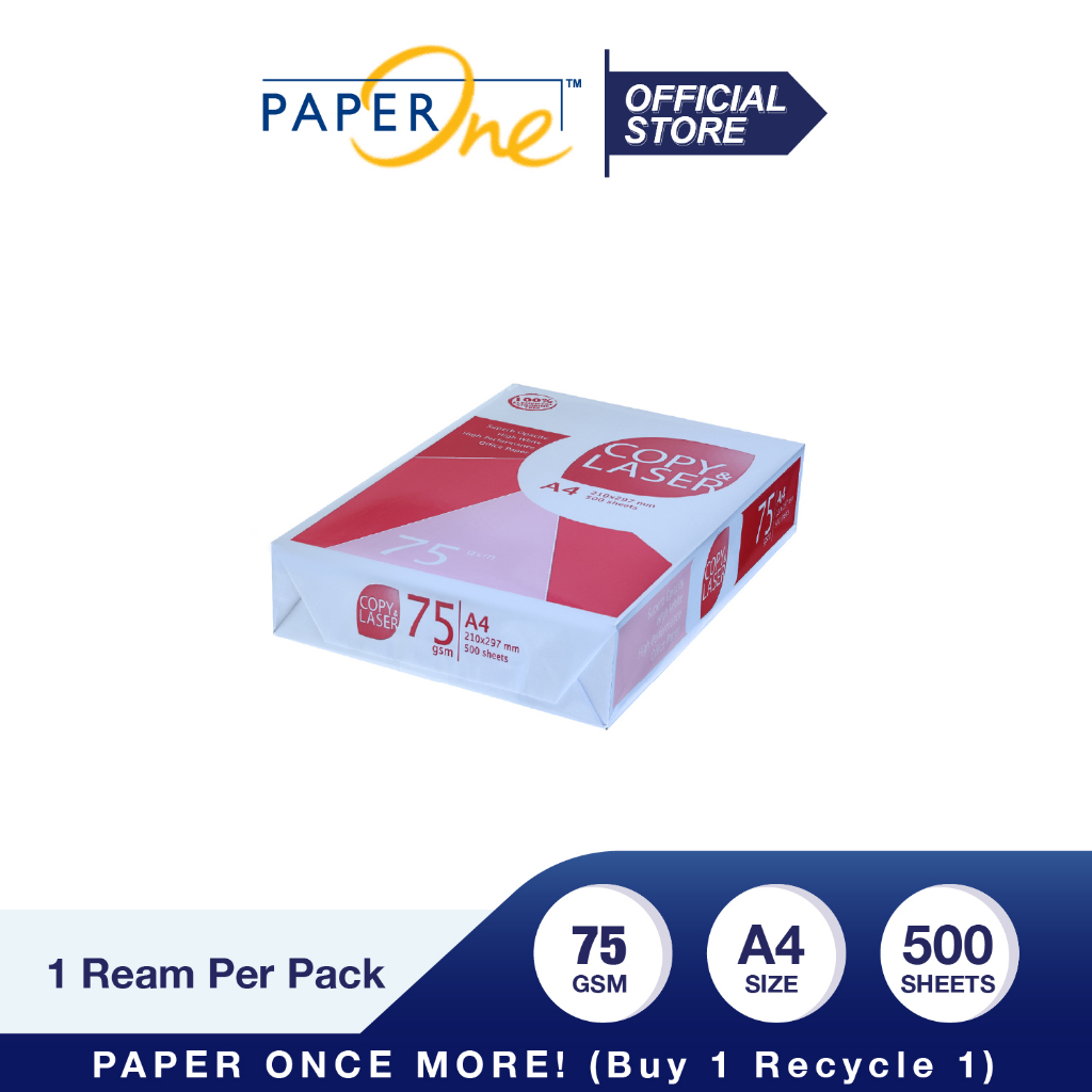 

COPY & LASER KERTAS A4 75GR COPIER 1 RIM (500 LEMBAR) KERTAS HVS