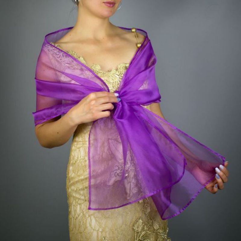 shawl organza kain organza syall organza aksesoris pesta