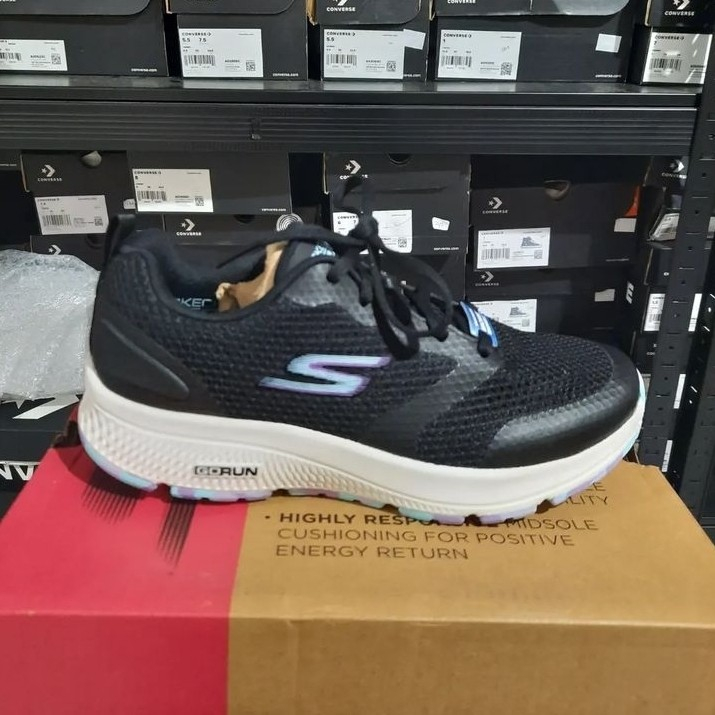 SEPATU SKECHERS WANITA ORIGINAL SKECHERS GO RUN CONSISTENT 128292/BKLV