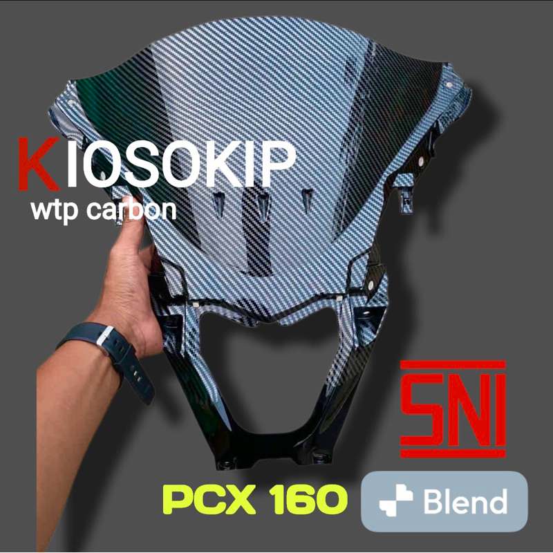 Cover Windshield Depan Visor Pcx 160 carbon dasi pcx 160 carbon