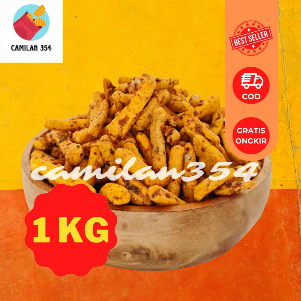 

[KILOAN] Basreng Stik Pedas - 1kg / Baso Goreng Krispi Khas Bandung