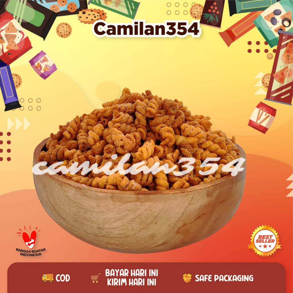 

Makaroni Spiral Sapi Panggang - 250gr / Macaroni Makroni Fusili Plintir Ulir