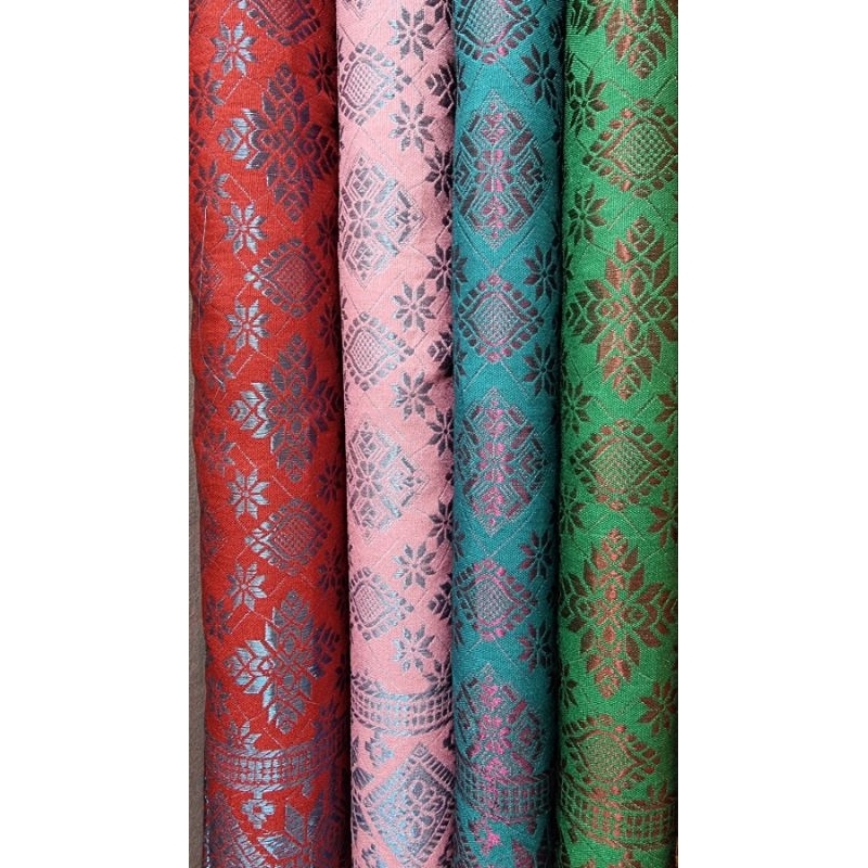 songket palembang tenun grade A / bahan songket semi sutra