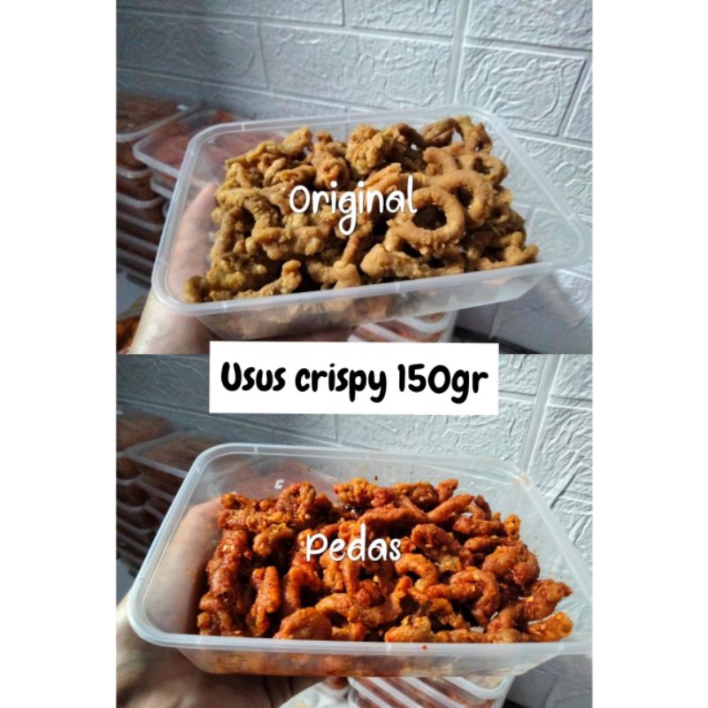

Usus crispy dengan bumbu rempah asli dan extra daun jeruk 150gr, 250gr | usus renyah | cemilan usus | cemilan pedas