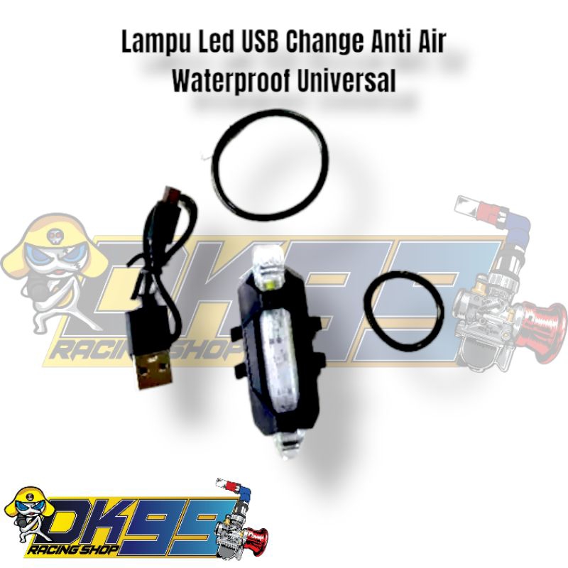 Lampu led usb charge anti air waterprof lampu drag cb herex slepengine drag universal semua motor