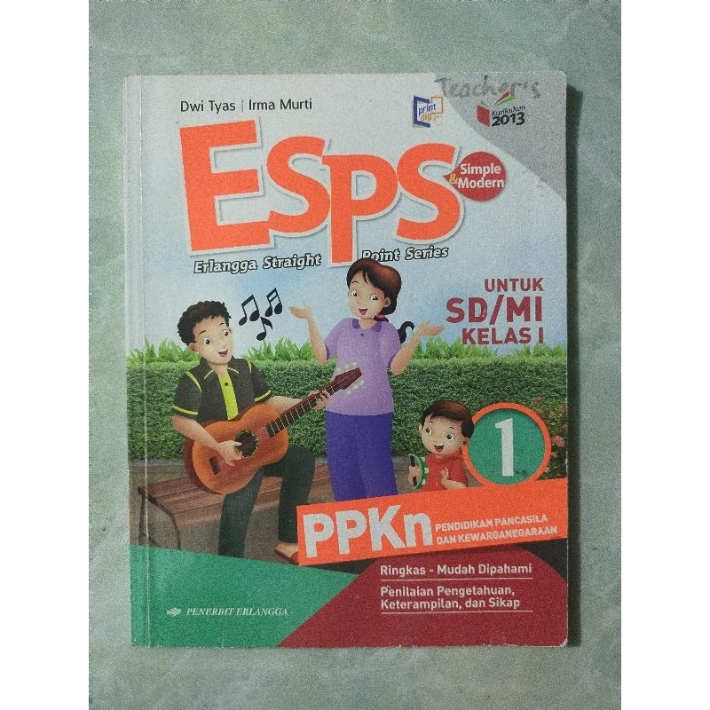Buku bekas original ESPS PPKn 1 untuk SD/MI kelas 1 revisi by Erlangga