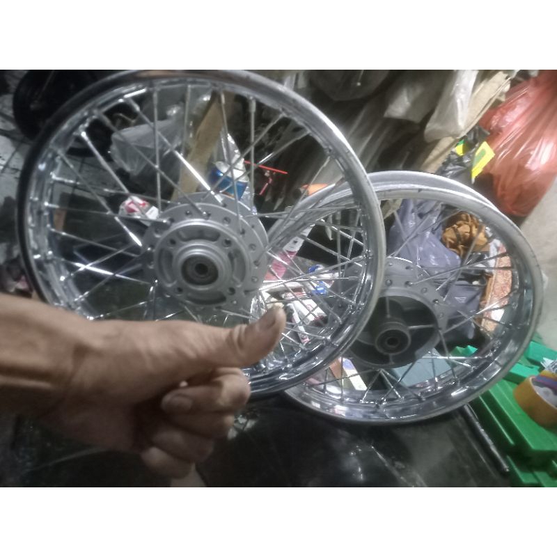 Velg jari-jari 2pcs Ring'14 Mode Trail Mini Supra x 125 Blade New PNP Dobel Dist Cakram Rakitan