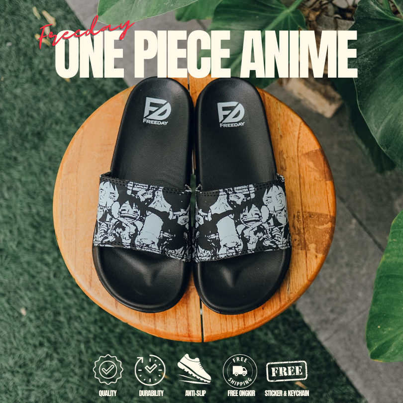 SANDAL SLIDES FREEDAY ANIME CARTOON ONE PIECE