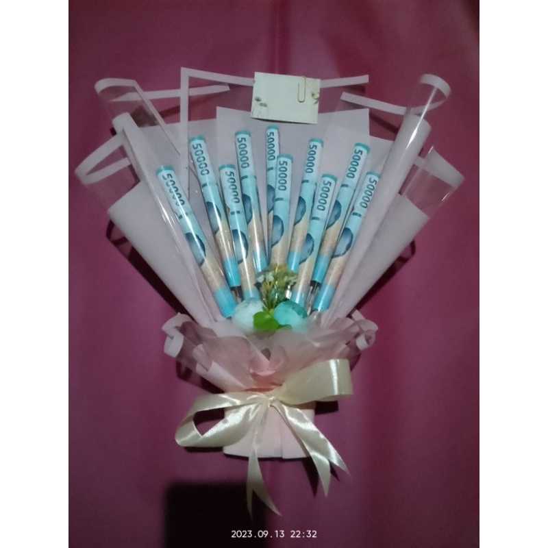 Buket uang kosong BENTUK ROLL, Buket wisuda, Buket Hadiah ulang tahun
