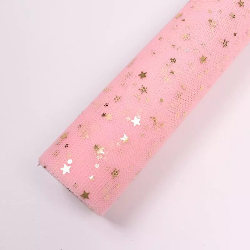 

Flower Wrapping Mesh Tile Sedang Motif Bulan Bintang Jaring Roll Handbouquet