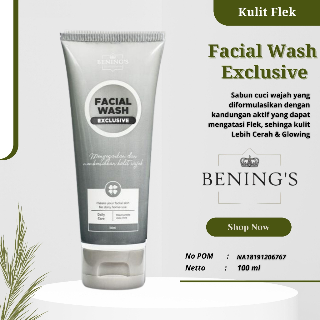 BENING'S Paket Exclusive Skincare Facial Wash | BENING'S Exclusive Facial Wash | Mencerahkan Wajah K