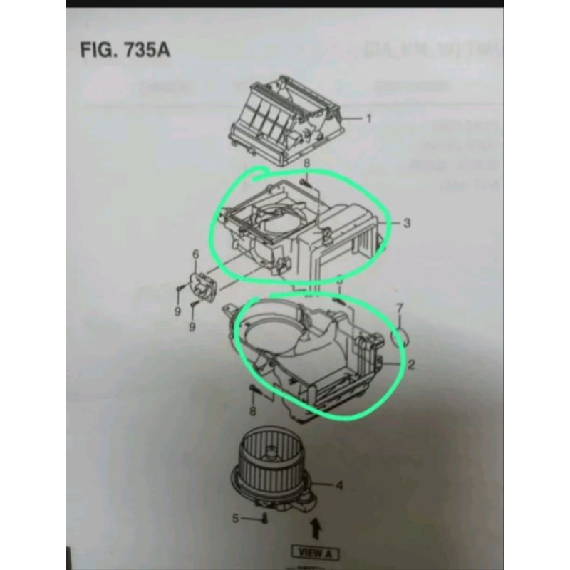 Casing Rumah Blower AC / Plastik Blower Ac Atas + Bawah New Carry TAYO Original
