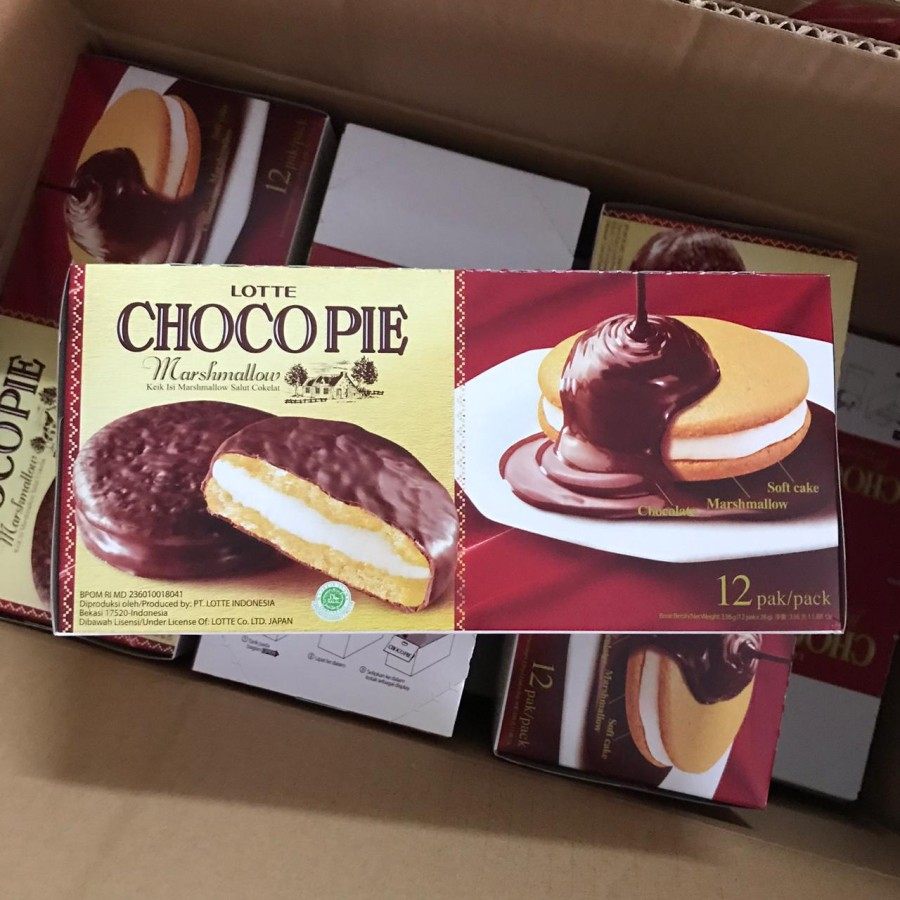 

Roti Cokelat Chocopie Marshmallow 1 Box Isi 12 Bungkus