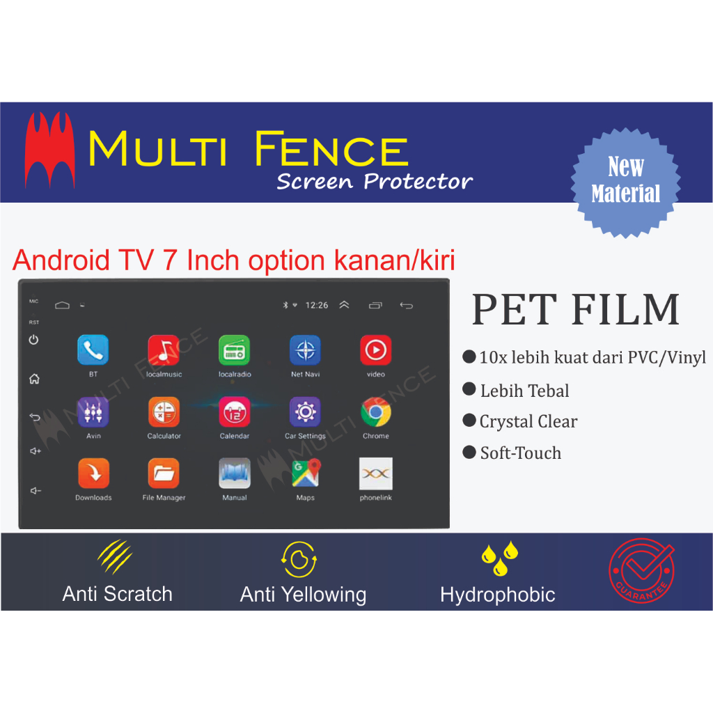Anti Gores Head Unit Android 7 Inch