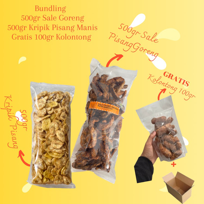 

BUNDLING -KRIPIK MANIS 500 gr + SALE GORENG 500 GR GRATIS KOLONTONG