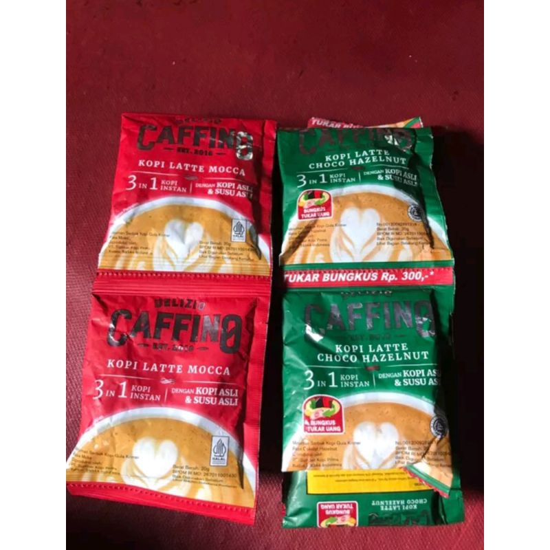 

CAFFINO LATTE MOCCHA dan CAFFINO LATTE CHOCO HAZELNUT 1 RENCENG ISI 10 PCS