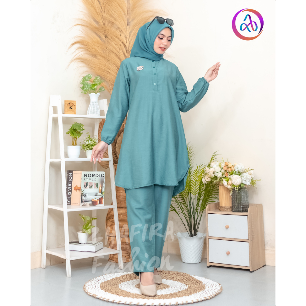 Baju Setelan Wanita Kekinian - Oneset Wanita Terbaru - Setelan Tunik - Nabila One Set