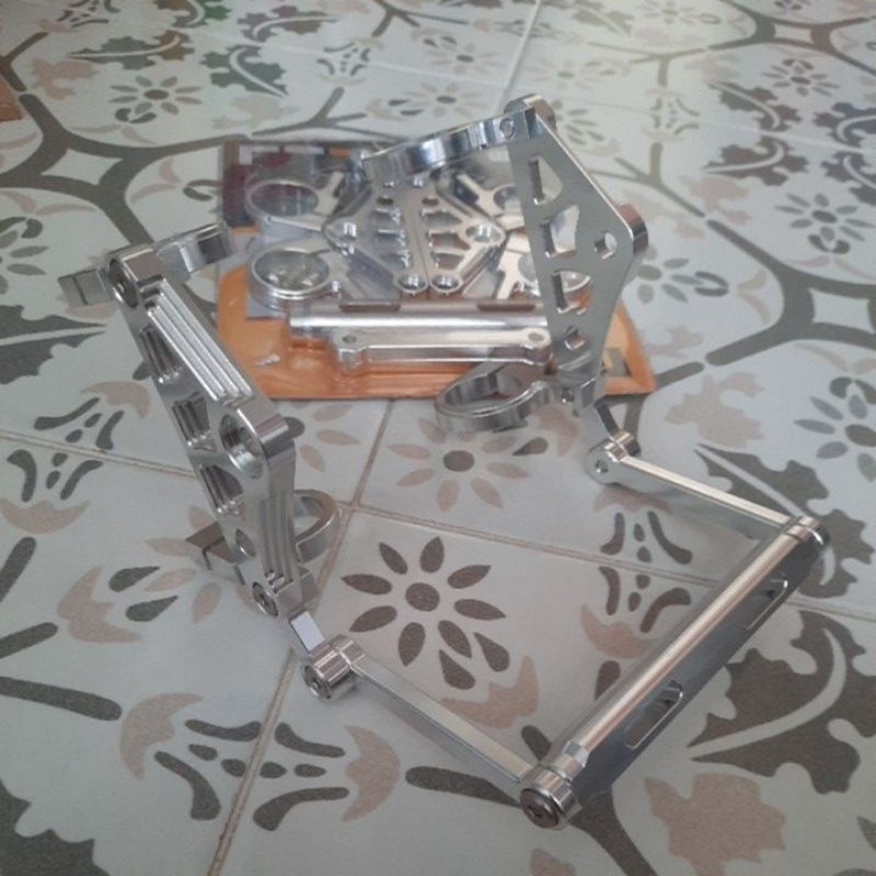 bracket kupingan lampu CB as 33 cnc mos plus pangkon dudukan plat