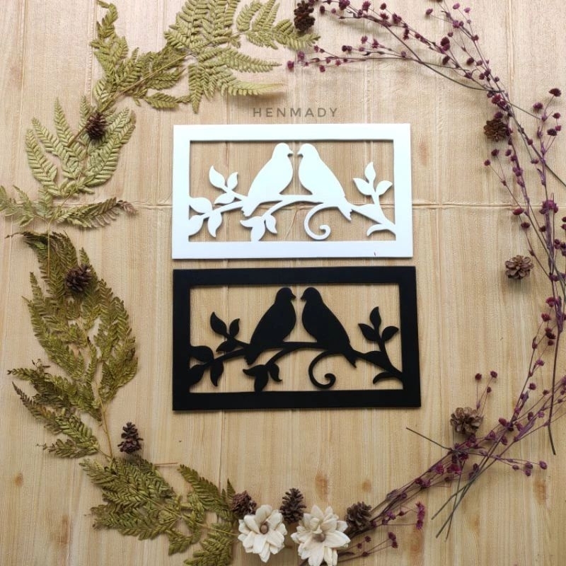 Hiasan dinding pohon & burung Laser Cutting