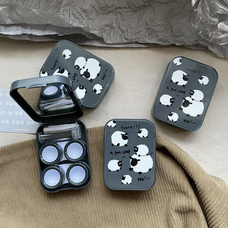 COD TRAVEL KIT / WADAH SOFTLENS  2 in 1 SHEEP LUCU ISI 2 WADAH SOFTLENS DAN ALAT PASANG