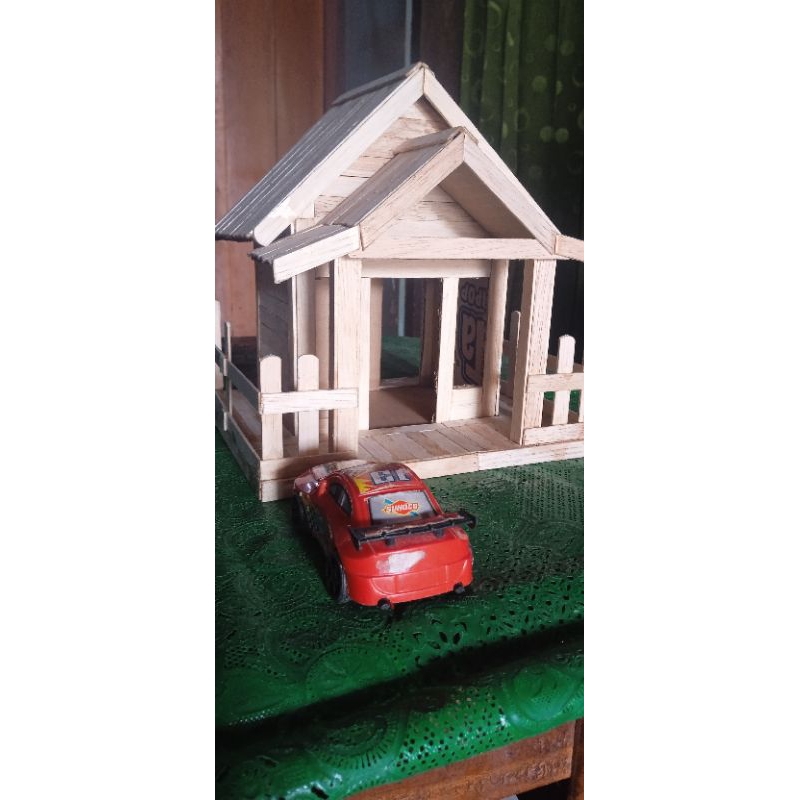 miniatur rumah dari stik es krim