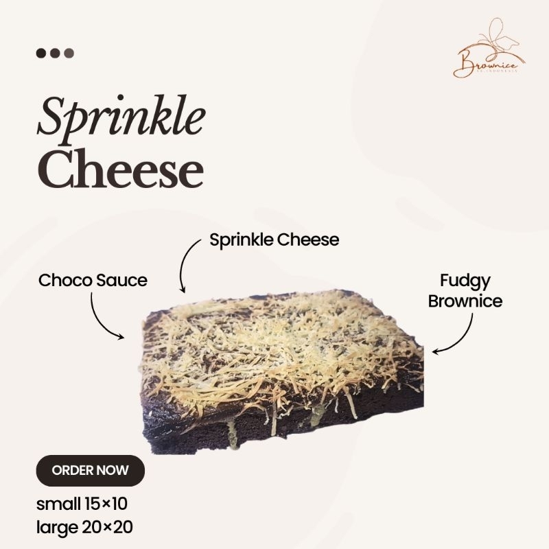 

Fudgy Brownies Sprinkle Cheese