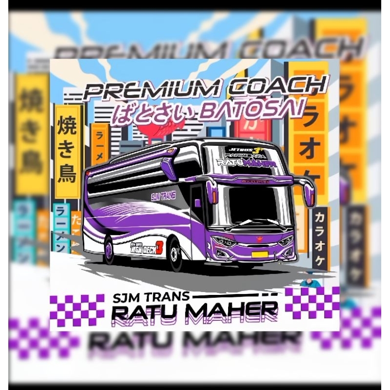 [15k 15stiker] Sticker bus sjm trans ratu maher vynil hd anti air stiker busmania